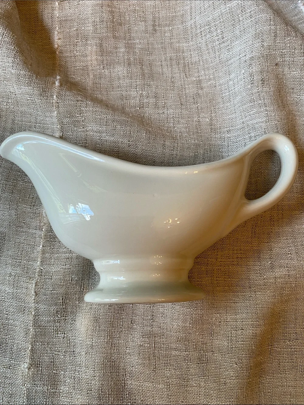 HALL made in USA Small Ceramic Gravy Boat - serving gravy, sauces, dressings etc